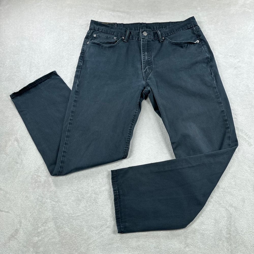 Levi's 541 Pants Mens 36x32 (Fits 36x30) Black Athletic Taper Twill Jeans Casual